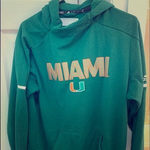 Miami Hurricanes Coach Worn Adidas Jacket Sz Large